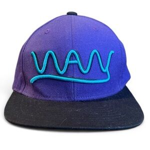 Field Grade WAVY Street Game‎ 7 Purple Black Aqua Snapback Baseball Hat Cap
